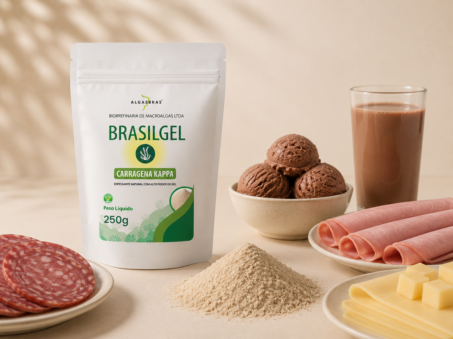 Embalagem Brasilgel Carragena Kappa 250 g